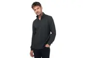 Ted Baker Mens Bits Textured Funnel Neck Sweater Top (Charcoal) - UTGT3182