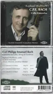 Raphael Wallfisch Concertos Cello Strings CPE Bach Scottish Ensemble CD 2010 NEW
