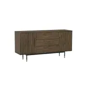 HAMILTON 160cm Sideboard Buffet Solid Acacia Wood Furniture - Toffee Colour