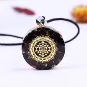 Orgonite Necklaces Healing Crystals Resin Sacred Geometry for Emf Protection