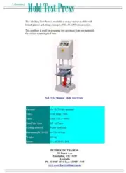 GOTECH LABORATORY EQUIPMENT - MOLD TEST PRESS