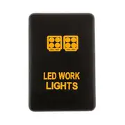 Hulk 4x4 12V Push Button Work Lights On/Off Switch with Amber LED Illumination - HU1381A