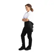Whites Short Bistro Apron Black - 750x373mm 29.5x14.7"