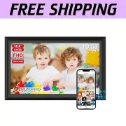 64GB 15.6-Inch FHD Touchscreen Digital Photo Frame with Dual Wi-Fi Connectivity