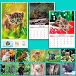 2024年萌寵小動物熊貓掛曆新款家用掛牆月曆年曆日曆月曆年曆掛牆