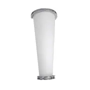 Oxygen Polished Chrome Wall Sconce With White Opal Glass Orig $297