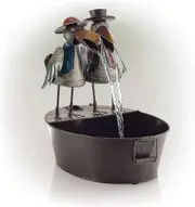 Fountains Yard Art Decor Owl Water Funny Crow Water Yard Statue Rooster Outdoor Ornaments For Garden Gardening Decorations