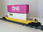 Custom Lego Train Well/Container Car MOC Instructions Only-No Bricks