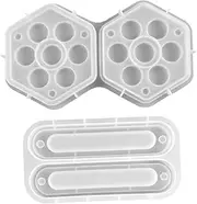 Toddmomy 2Pcs Hexagon Dice Box Molds Silicone Epoxy Resin Storage Mould for DIY Crafting Easy Release Versatile Decoration for Game Board and Home Decor