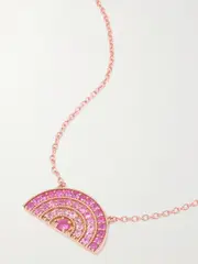 [Andrea Fohrman] Andrea Fohrman - Rainbow 14-karat Rose Gold Sapphire Necklace - One size One size Gold