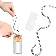 YUANXINGLU Peanut Butter Stirrer and Scraper - Stainless Steel Hand Mixer for Various Nut Butters, Jams, Chocolate - Kitchen Tool