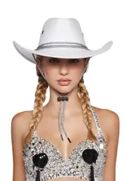 [Forplay] White Old Town Cowboy Hat