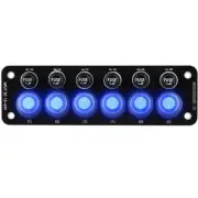 6 Gang Toggle Button Switch Control Panel For Car Boat Marine Truck Waterproof (for: Opel)