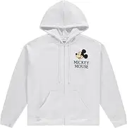 [Disney] Ladies Mickey Mouse Fashion Hoodie Mickey and Minnie Mouse Classic Zip Up Hoodie Sweatshirt