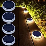 4 Pack Solar Deck Lights - Waterproof LED for Outdoor Steps, Driveways & Walkways