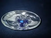 Studio Nova Orchid Glow Glass Oval Candy Dish New in Box