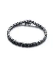Genevive Gold Over Silver CZ Tennis Bracelet