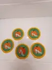 5 Vtg Girl Scout Good Grooming, Pumpkin/Shoe Patches