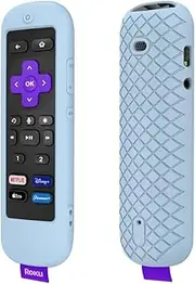Remote Control Case - Eco-Friendly Silicone Material, Drop-Proof, dust-Proof, Washable, Control Anti-Slip case Compatible with Roku Ultra 2022 New 4K Voice Remote Pro, Roku Streaming Stick 4K （Blue）