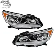 Headlights Pair For 2016-17 Honda Accord EX/EX-L/Sport Sedan Clear w/LED DRL (for: Honda)