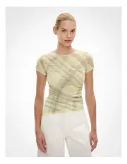 [Witchery] Check Mesh Tee in Check Print