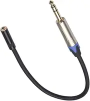 MERRYHAPY 6.35mm to 3.5mm Adapter Cable Headphone Extension Male to Female Audio Cable for Microphone and Headphones