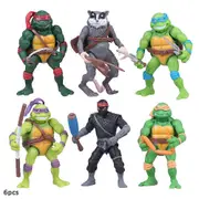 Nmaov 6pcs Teenage Mutant Ninja Turtles Action Figures Toys Set Collectible Dolls Home Decoration Gifts For Kids Adults