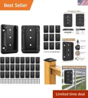 Classic American Deck Railing Brackets - 60 Pack for Strong Indoor/Outdoor Use
