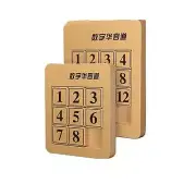 3x3 / 4x4 Magic Cube Number Sliding Klotski Game Cube Puzzle Brain Teaser Toys a