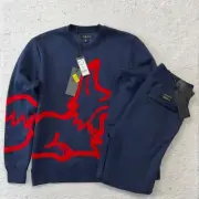 AKOO Men's Snobby Fleece Set-Navy Size Top Small Bottom Medium NWT Outfit