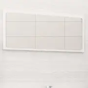Bathroom Mirror High Gloss White 80x1.5x37 cm Chipboard