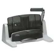 Swingline 40-Sheet LightTouch Two-to-Seven-Hole Punch 9/32" Holes Black/Gray