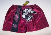 Manly Sea Eagles NRL Mens Maroon Satin Boxer Shorts Size XL New