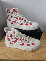 Converse Chuck Taylor Cherries All Star Lift Hi Platform Sneakers Women's Sz 8