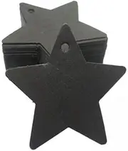 Koautios 3X 100Pcs Star Shaped Gift, Hanging Blank, Crafting Decorations Gift Label Stars for Party Drawing Wedding