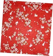 OKUMEYR 24 Pcs Furoshiki Bento Bag Bento Wraps Furoshuki Japanese Cloth Bento Carrying Pouch Wrapping Fabric Decorative Hand Towel Japanese Style Handkerchief Double Red Twisted Yarn