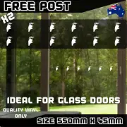 Safety Glass Door Stickers Decal Vinyl Window Door Hazard Protection Kookaburra