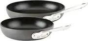 [All-Clad] E785S264 HA1 Hard Anodized Nonstick Dishwasher Safe PFOA Free 8-Inch and 10-Inch Fry Pan Cookware Set, 2-Piece, Black
