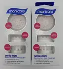 2x Manicare Sonic Mini Replacement 3 Brush Heads Sensitive Massage Exfoliate NEW