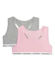[Calvin Klein Jeans] 2 Pack Modern Bralette 8-16 Years in Grey