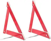 EXAOMBLE 2pcs High Visibility Triangle Reflectors for Emergency Situations Portable Car Safety Sign with Tripod Base Reflective Road Warning for Vehicles Highways