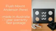 Flush Mount Recessed Plate 3 x 50 Amp Anderson 4 x Socket Holes Caravan Camper