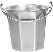 Vaguelly Stainless Steel Ice Cube Bucket Portable Ice Container for Parties Bars Ktv Design for Beer Drinks Cocktails for Beach Hotel Use