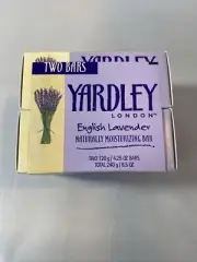 NOS Yardley London English Lavender with Essential Oils Soap Bar, 4.25 oz 2 Pack