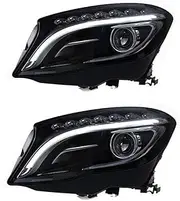 Car Front Lights Compatible for Benz W156 Headlights 2015 2016 2017 2018 2019 GLA 200 250 High Configure LED Headlight Assembly Accessories