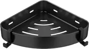 Wall Mounted Floating Corner Shelf Adhesive Bath Toilet Organiser Storage Black