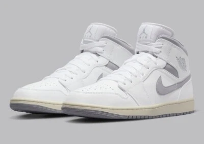 Nike Air Jordan 1 Mid Neutral Grey White Shoes 554724-135 554725-135 640734-135