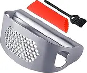 Garlic Press Rocker Stainless Steel | Garlic Smasher - Manual Roaster Equipment Ergonomic Heavy Duty Multifunctional Cooking Tool for Ginger Vegetable Grater
