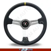 Autotecnica Monza Classic Black Leather Steering Wheel Alloy Spokes