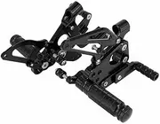Black CNC Adjustable Rearset Foot Rest Pegs for 899 959 1199 1299, Racing Foot Controls Made from 7075-T6 Aluminum